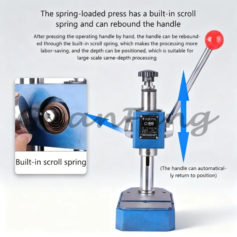 Heavy Duty J03-0.5A Precision Manual Tool Bar Press, Copper Tube Desktop Stamping Tool