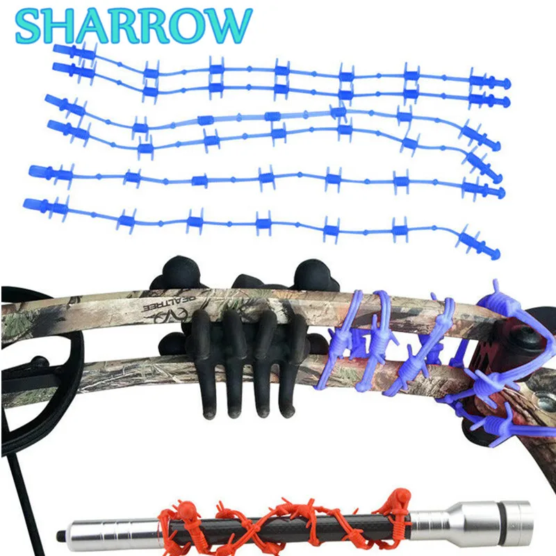 

6pcs Compound Bow Stabilizer Archery Bow Limbs Damper Balance Bar Rubber Wire Damper for Outdoor Shooting Hunting Accessories