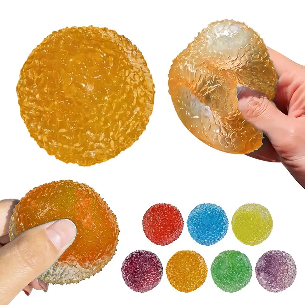 Sensorischer Stressabbau-Ball: Wiederverwendbarer Slushie-Quetschball mit Knistergeräusch, Kreatives Formbares Fidget-Knetmaterial für Alle Altersgruppen