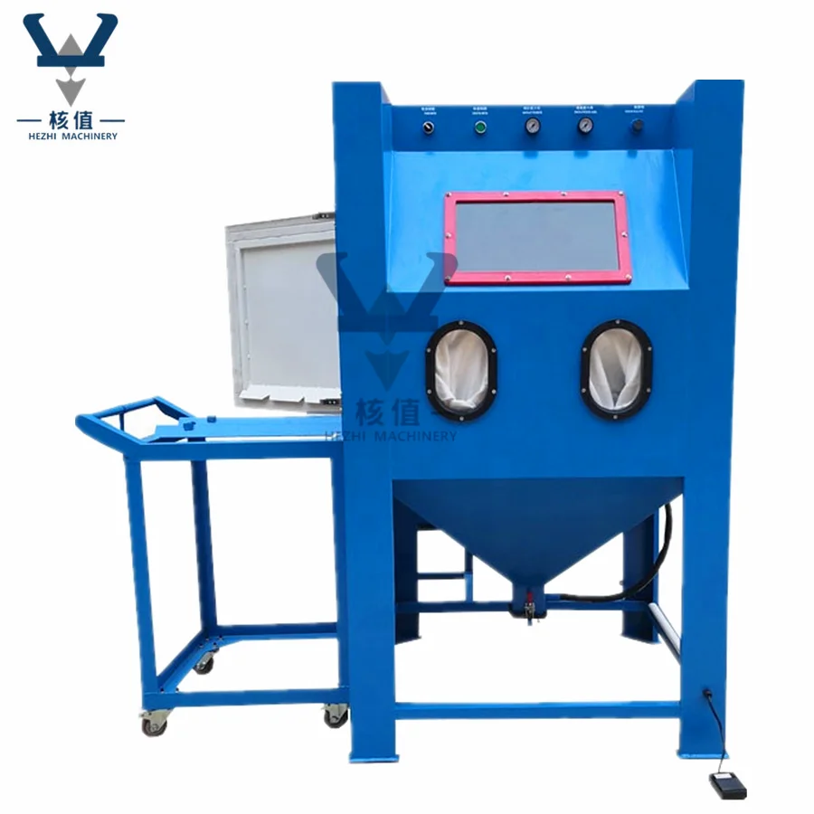 Small Cabinet Wet Type Sand Blasting Machine Manual Water Dustless Sand Blaster Cheapest