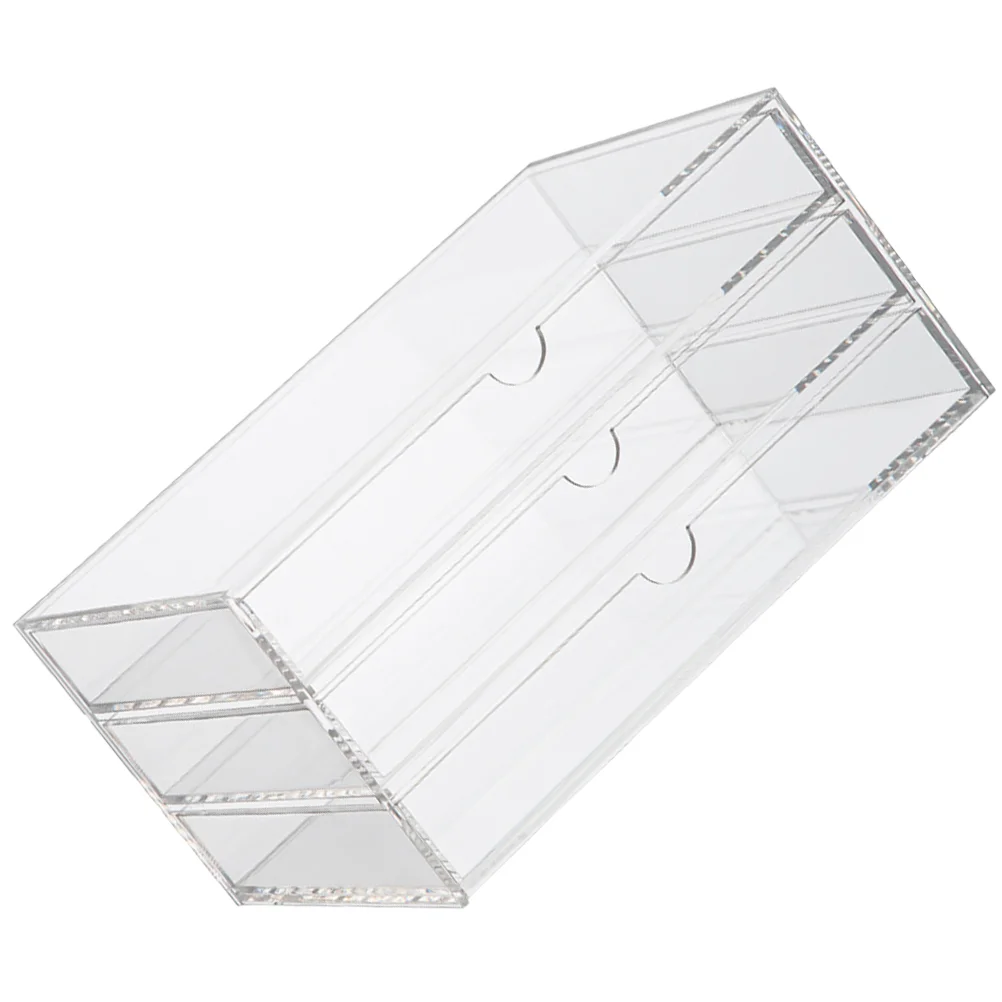 Thickened Transparent Acrylic Three-layer Drawer-type Desktop Jewelry Stationery Miscellaneous Storage Box Organizer Jewlery