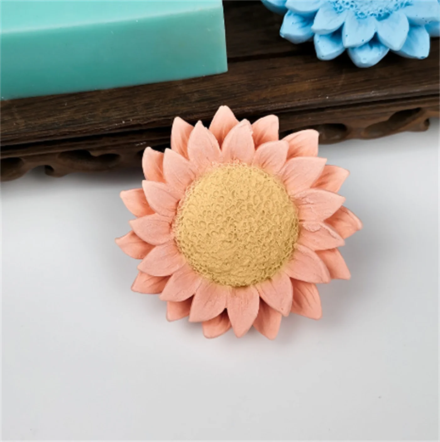 3D Sunflower Flowers Shape Silicone Mold Cake Chocolate Candle Soap Mould DIY Aromatherarpy Household Decoration Craft Tools