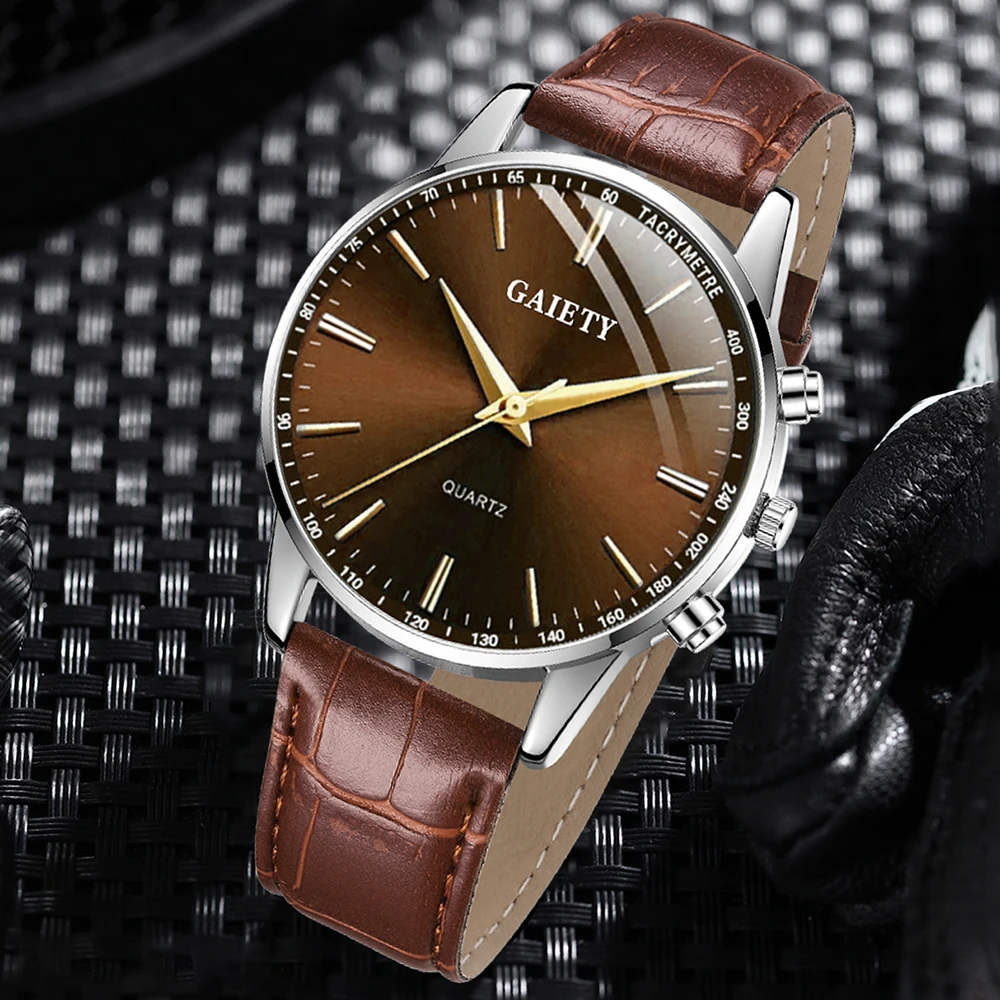 1/2PCS Business Men's Watch Set Fashionable Retro Simple Round Dial Quartz Watch Set Suitable for Daily Clothing Matching