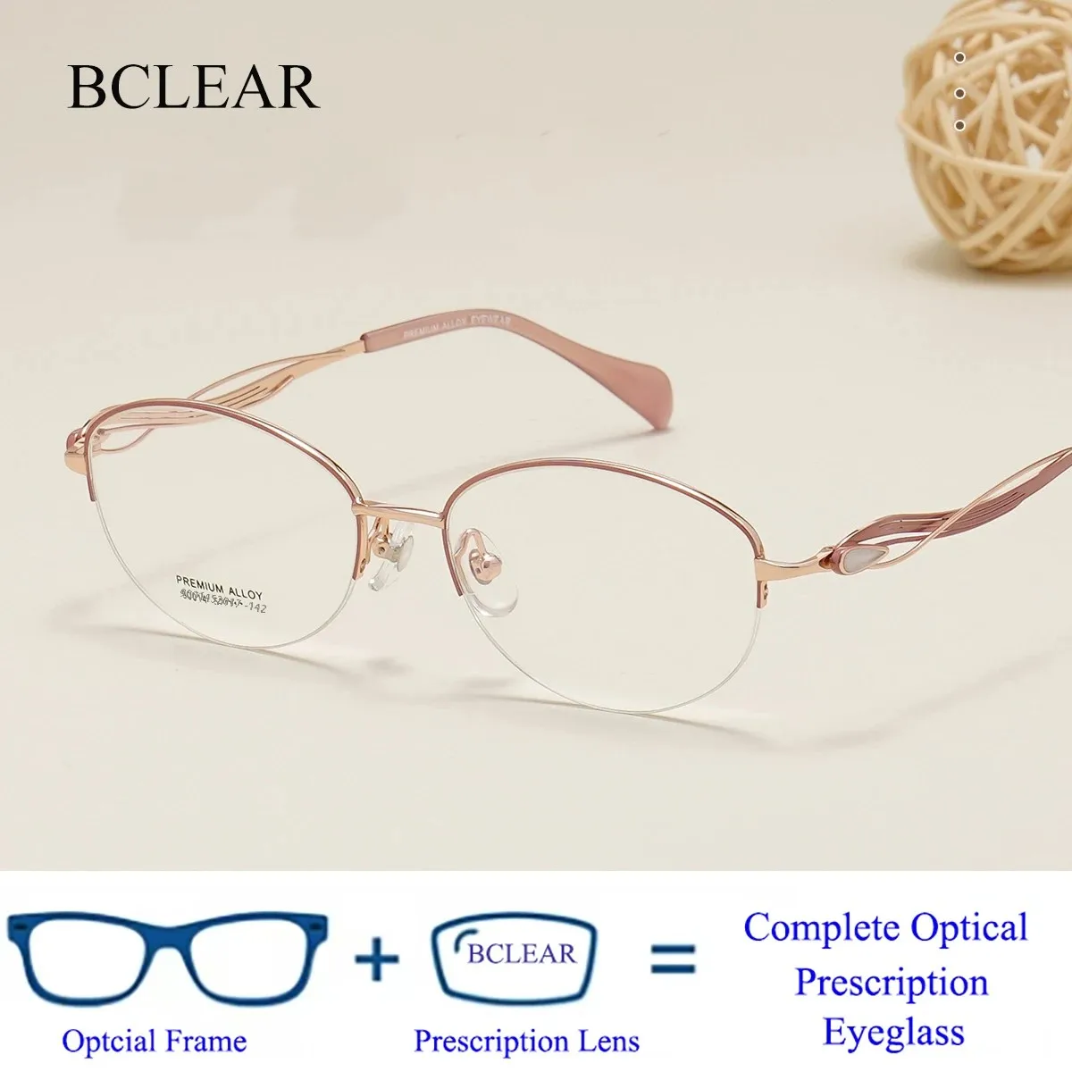 BCLEAR Retro Oval Frame Women's Anti Blue Light Blocking Glasses New Fashion Reading Computer Eyeglasses Simple Female Optical