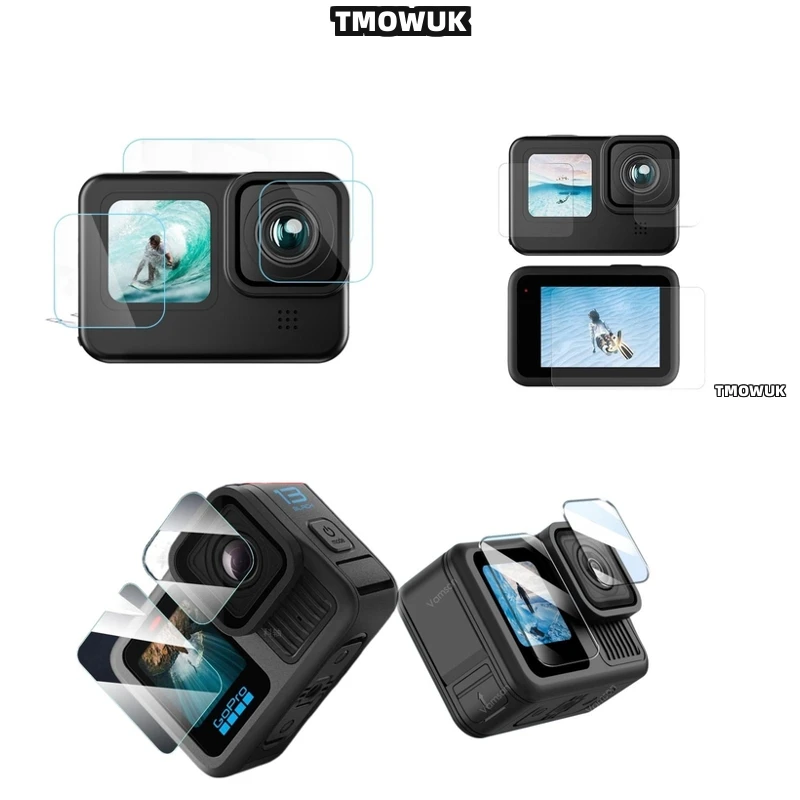 

For GoPro Hero 13 9H HD Tempered Glass Screen Lens Protector Full Front Back Coverage Anti-Scratch, Shatterproof Oleopho