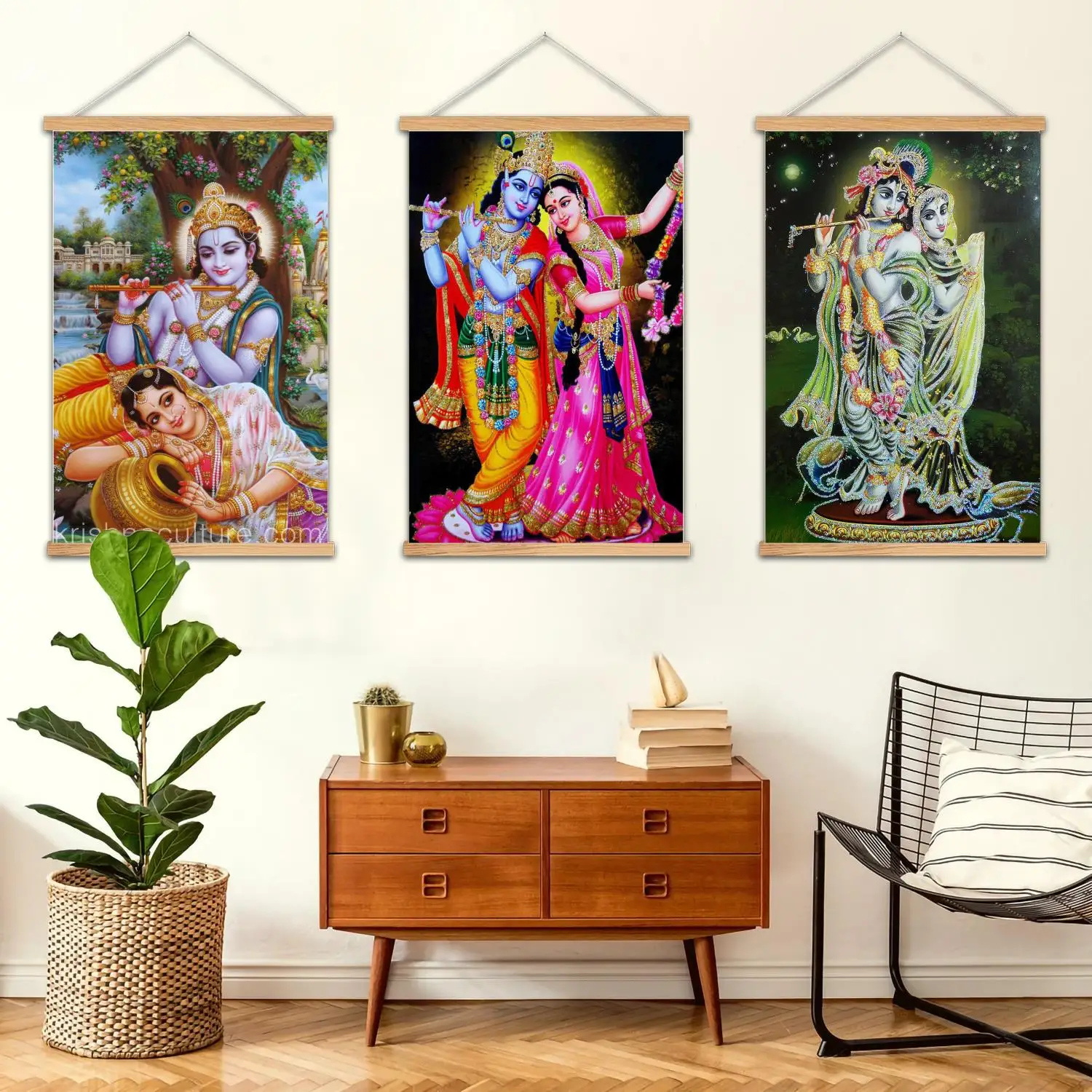 radha krishna Framed Wall Painting Canvas Art Poster and Wall Art  Modern Family Bedroom Decor Posters,Decorative painting