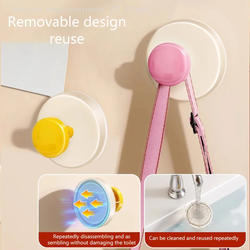 Self-adhesive Simple Solid Wood Hook Walnut Hanging Hanger Bathroom Wall Hook Bedroom Coat Storage Rack No Drilling Coat Rack