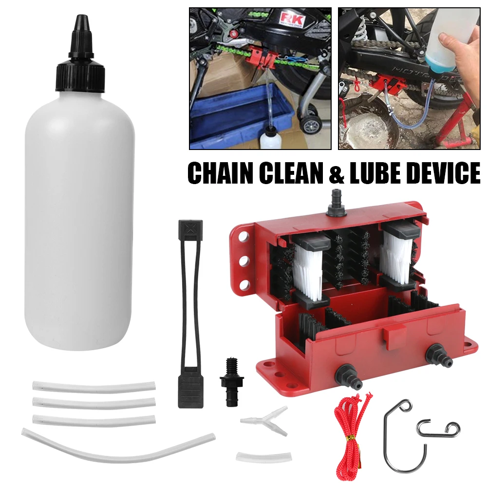 

Motorcycle Chain Washer Set Cleaning Machine Lube Lubricating Device Brush Gear Cleaner Tools Bicycle Bike Motorbike Accessories