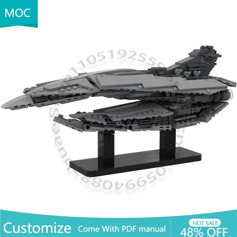 747 PCS Space War Model Leviathan Interdictor-Class Cruiser - MIDI Scale MOC Customize Modular Building DIY Holiday Toy Gifts