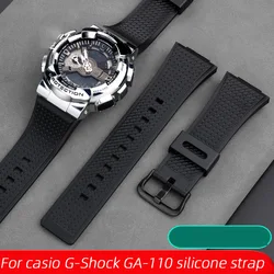 16mm Silicone Men Watchband For Casio G-Shock GA-110 GM-110GB GA-110 GA-100 GA-120 Resin silicone Rubber watch strap accessories