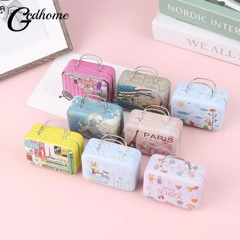 Colorful Mini Tin Box Sealed Jar Packing Boxes Jewelry, Candy Box Small Storage Boxes Cans Coin Earrings, Headphones Gift Box