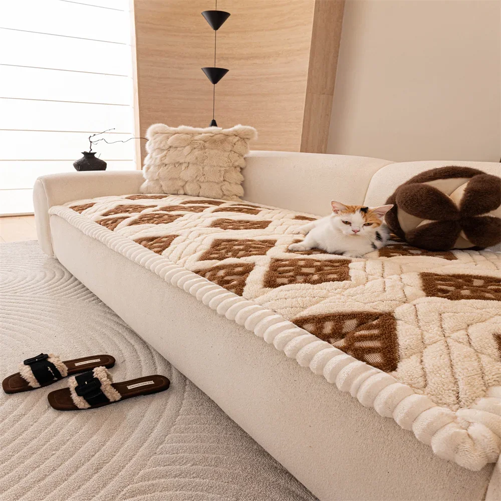 Sofa Cushion New Style Imitation Cotton and Linen All-season Anti-slip Cross-border Sofa Cover Full-cover Sofa Scarf