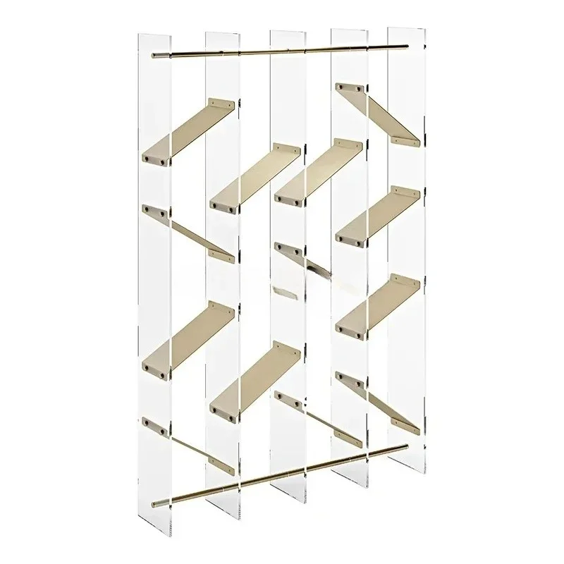 A  Acrylic Chiba Bookshelf Vertical Floor Light Luxury Simple Modern Shelf