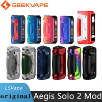 Original GeekVape Aegis Solo 2 Mod 100W Single 18650 Battery Electronic Cigarette Vaporizer Fit 5.5ml Z Subohm 2021 Tank