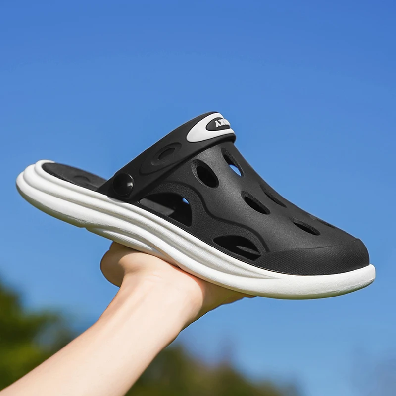 

Men's New Summer Trendy Outdoor Non - slip Clogs with Breathable Soft Soles, Suitable for Beach, Versatile Thick - soled Casual