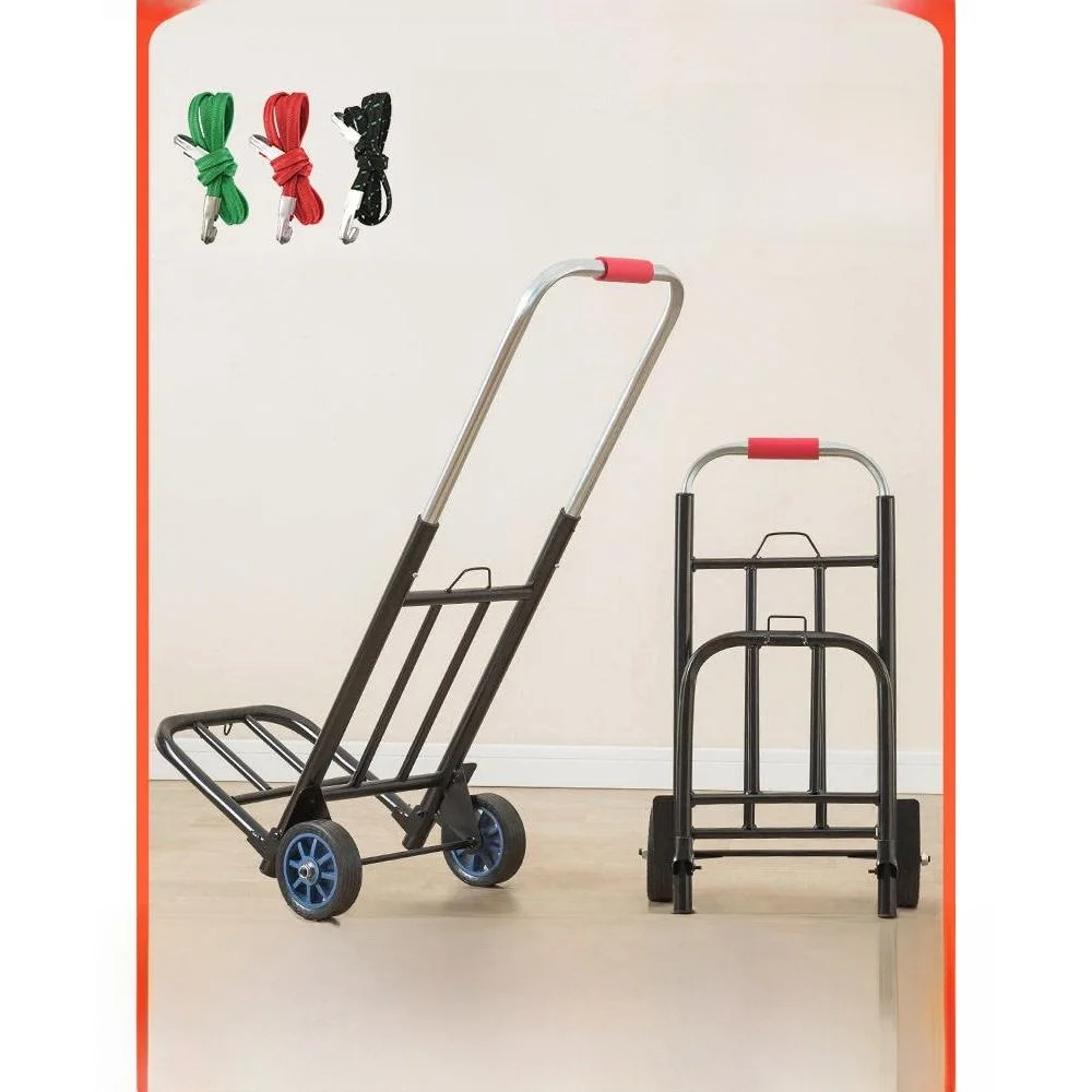 portable-hand-pulled-luggage-cart-heavy-duty-shopping-cart-vegetable-buying-pull-rod-car-small-tote-home-use-miniature-trailer
