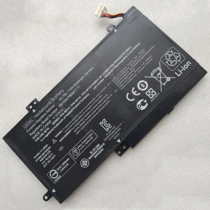 Imagem -01 - Bateria para hp Envy Le03xl Le03048xl Tpn-w113 W114l W116 Hstnn-yb5q Pb6m X360 m6 W101dx W102dx W103dx W100nt W150nw