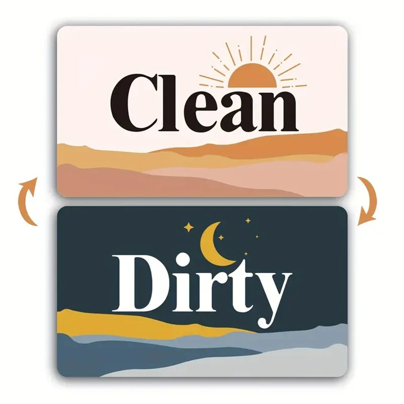 Clean and Dirty Sign Magnetic Sticker for Dishwashers Kitchen Organization and Storage Refrigerator Decoration Magnetic Sticker