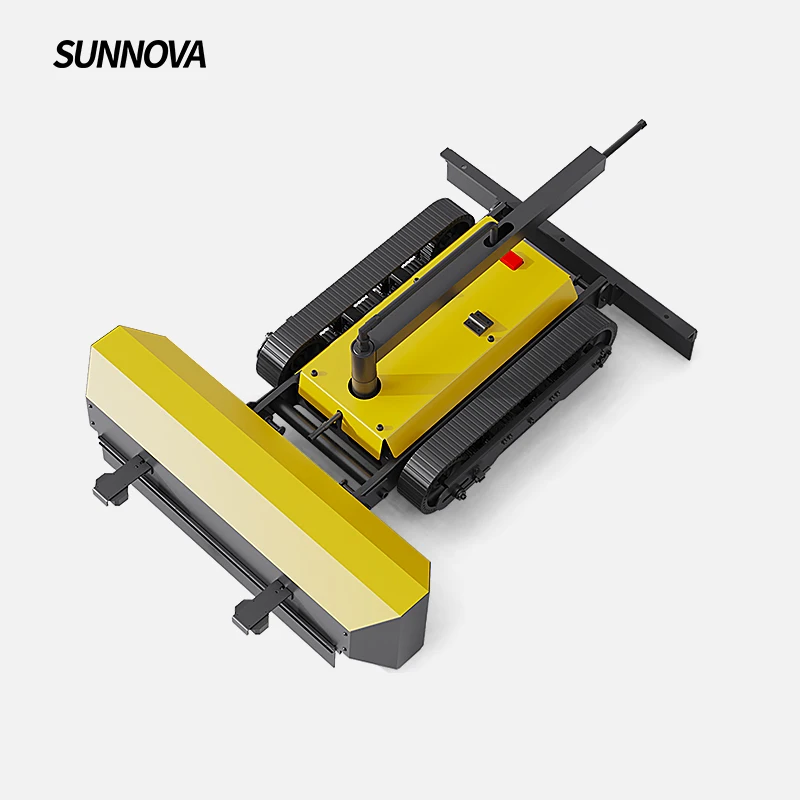 Remote Control Solar Panel Cleaning Robot Battery Power Single Brush Water Spray Window Glass PV Cleaning Machine
