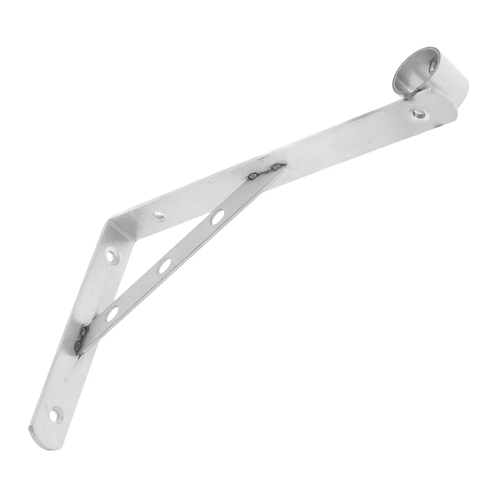 Stainless Steel Clothes Drying Rod Bracket Triangular Wall Mounted Clothes Hanger Pole Support Hooks Closet Rod Holder Stable