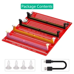 3 in 1 Combo for PC Desktop Computer DDR3/DDR4/DDR5 Memory Test Card with LED Indicators for DDR3/4/5 RDIMM/UDIMM Memory Tester