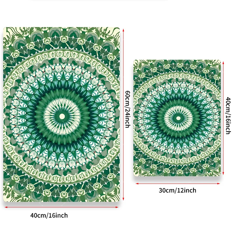 قطعة واحدة من نسيج الحائط باللون الأخضر ماندالا لديكور الحائط بوهو وغرفة النوم ومساحة المعيشة