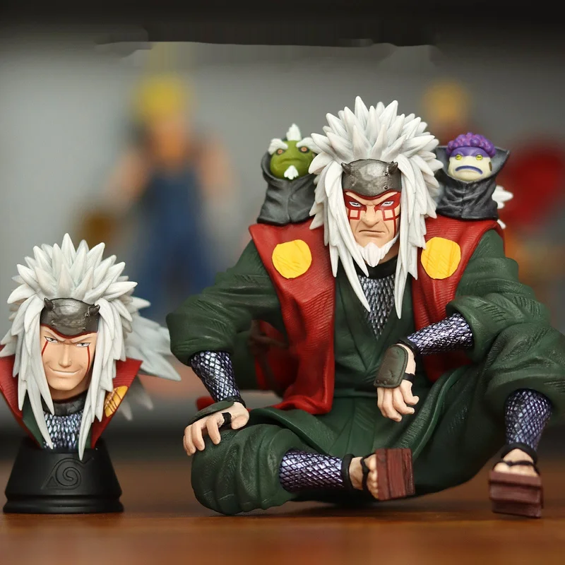Figurine d'action Jiraiya à double tête de 13,5 cm, modèle de figurine d'anime, jouet de collection, décoration de bureau, cadeau d'anniversaire