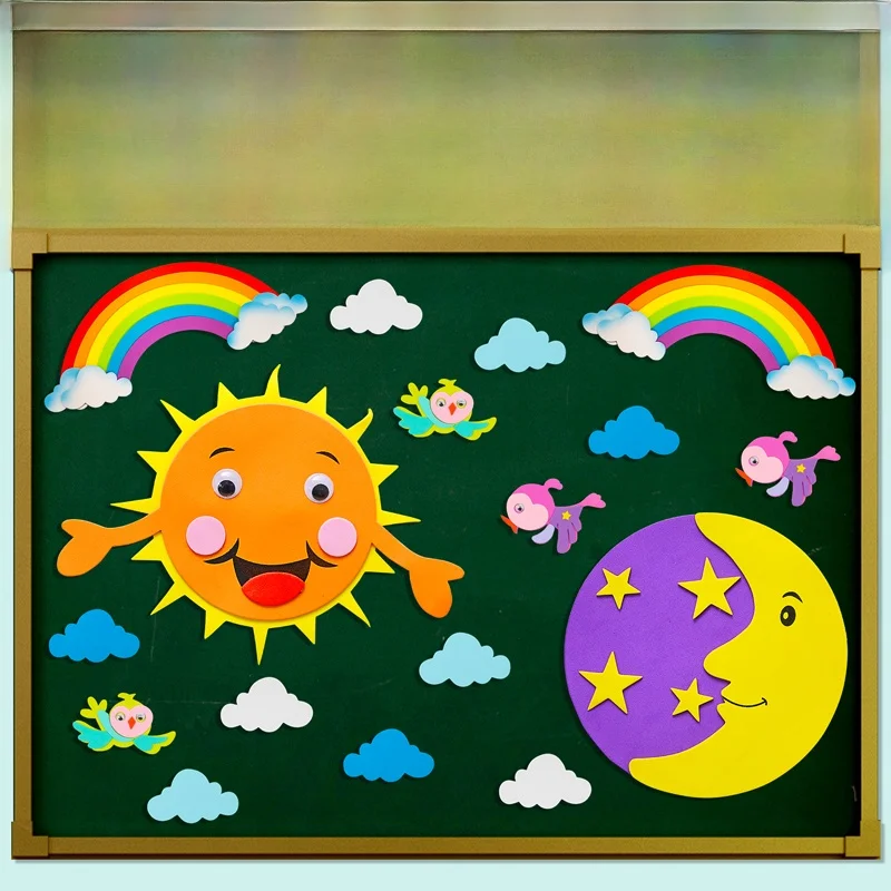 Decorative Wall Stiers Blaboard Theme Primary School Kindergarten Class Culture Environment Arrangement Corner Material U...