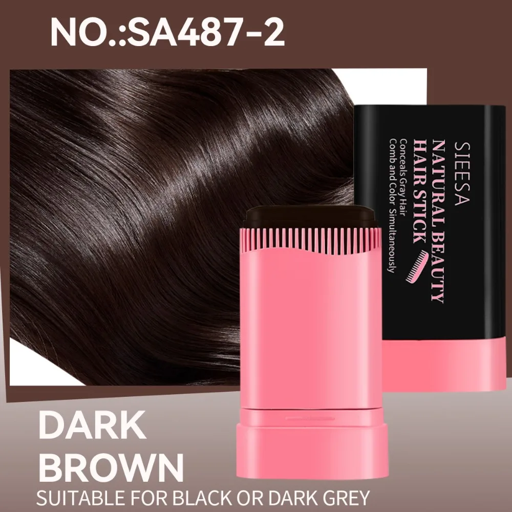 

New Waterproof Comb Hair Dye Sweat-proof Easy to Use Hair Colouring Cream Black Color Hair Dye Comb Stick for Gray Hair Coverage