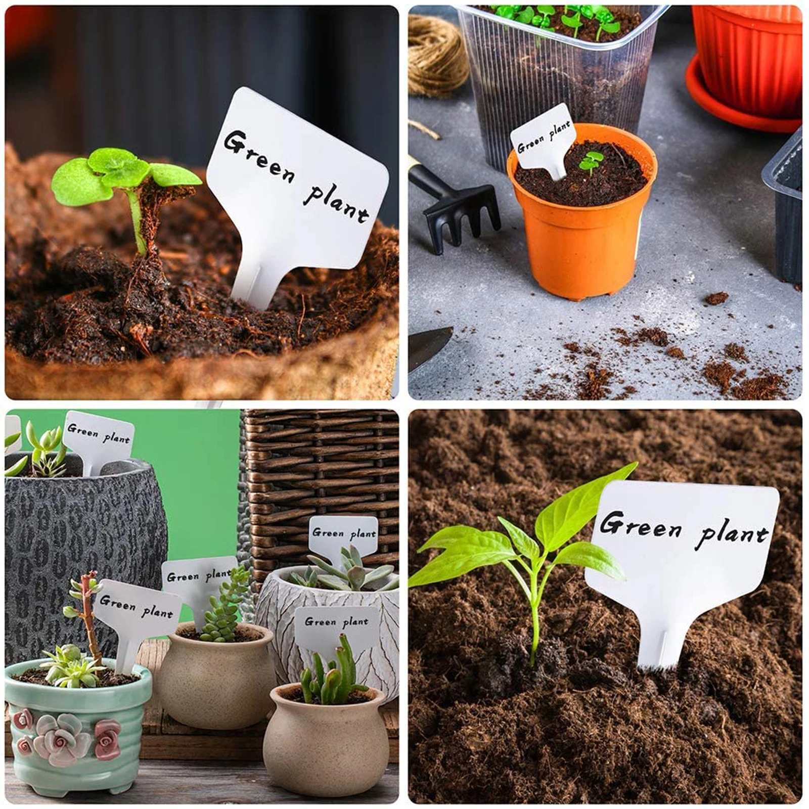 

100 шт. этикетка для растений, знак для растений, маркер для садоводства, вставленные карты, пластиковая бирка для цветов