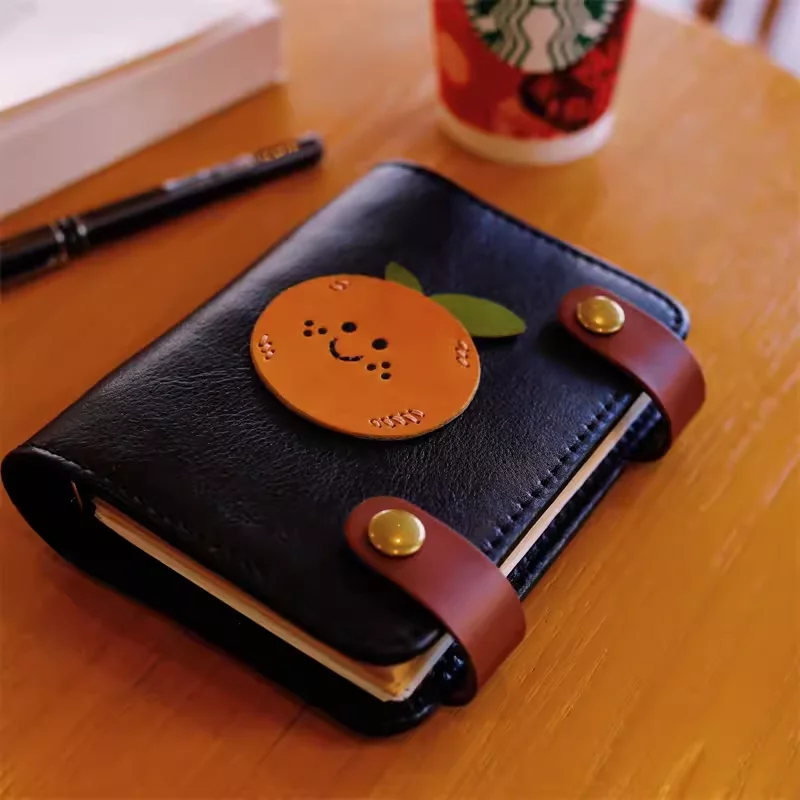 A7/A6/A5 Handmade Genuine Leather Notebook Travel Notepad Compact Portable Journal Customized  Id Card Holder Gift Scrapbook