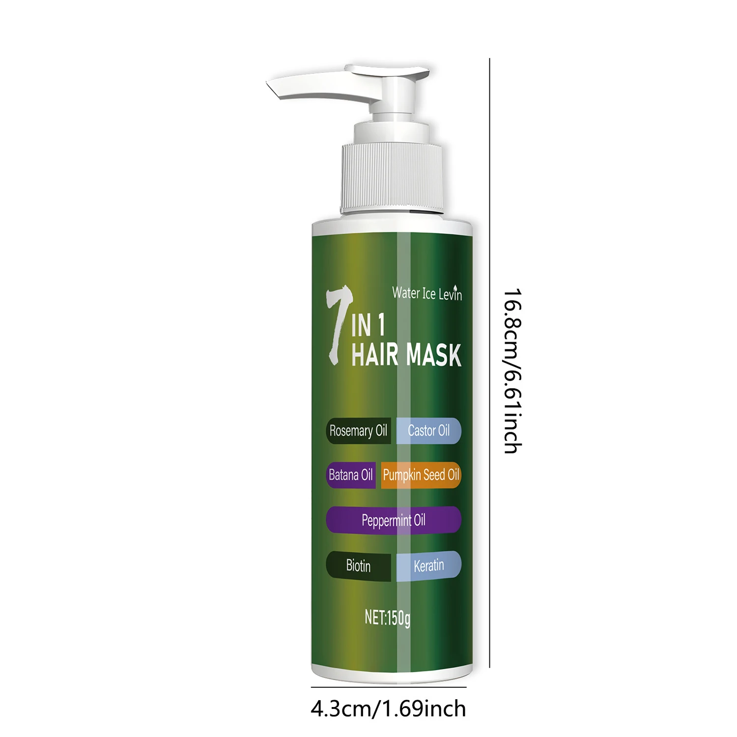 7-in-1 Deep Care Hair Mask prevents breakage and softens dry hair, rich in rosemary oil, castor oil, and biotin keratin