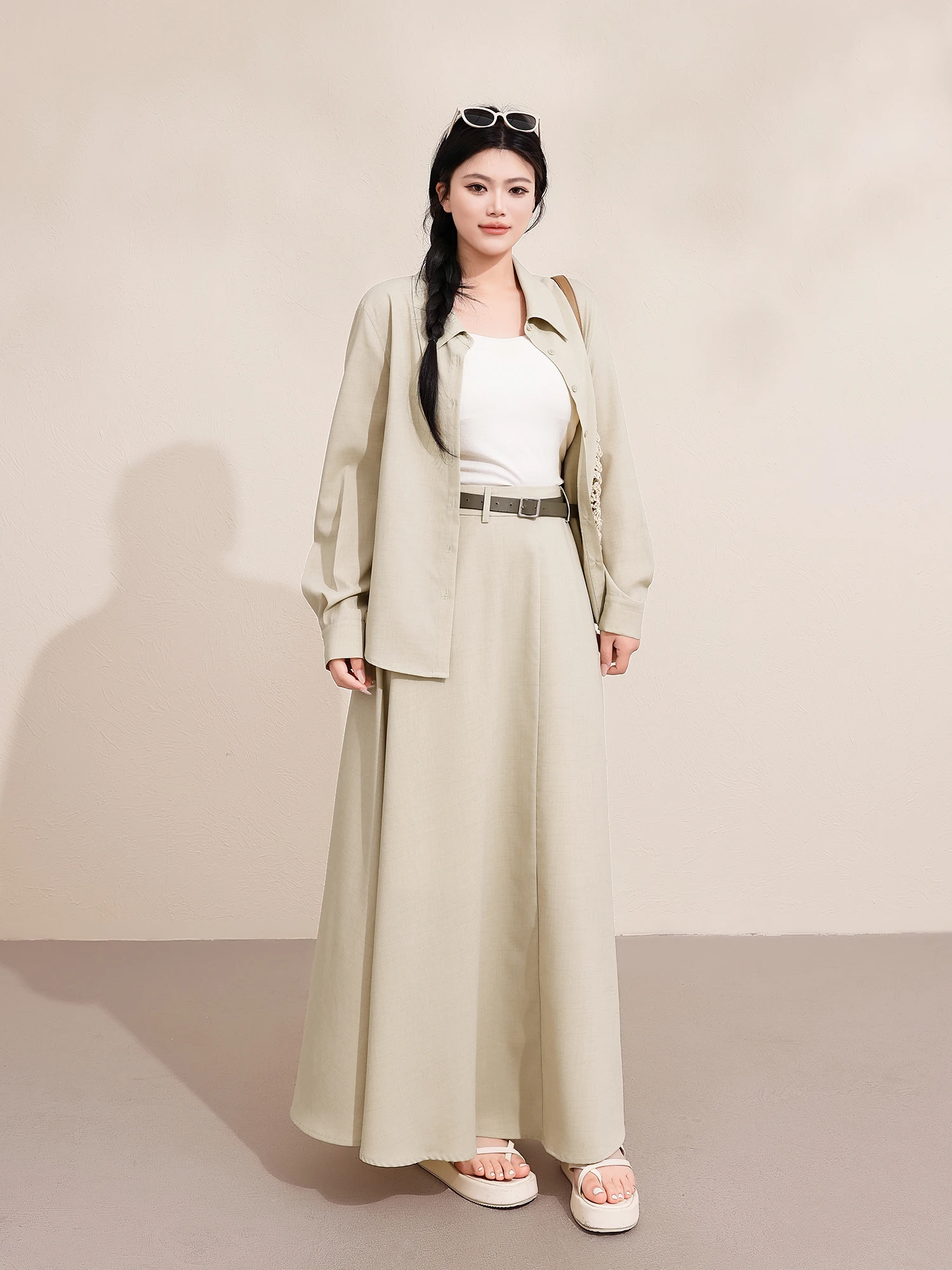 Women Fashion Over The Years - Slimming Fashionable Long Sleeve Shirt Top