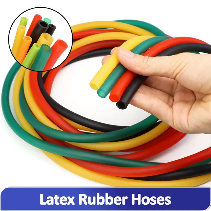 2-10m Latex Rubber Hoses ID1.6mm-6mm Slingshot Catapult Speargun Tension Belt High Elastic Rubber Band Wear Resistant Latex Pipe