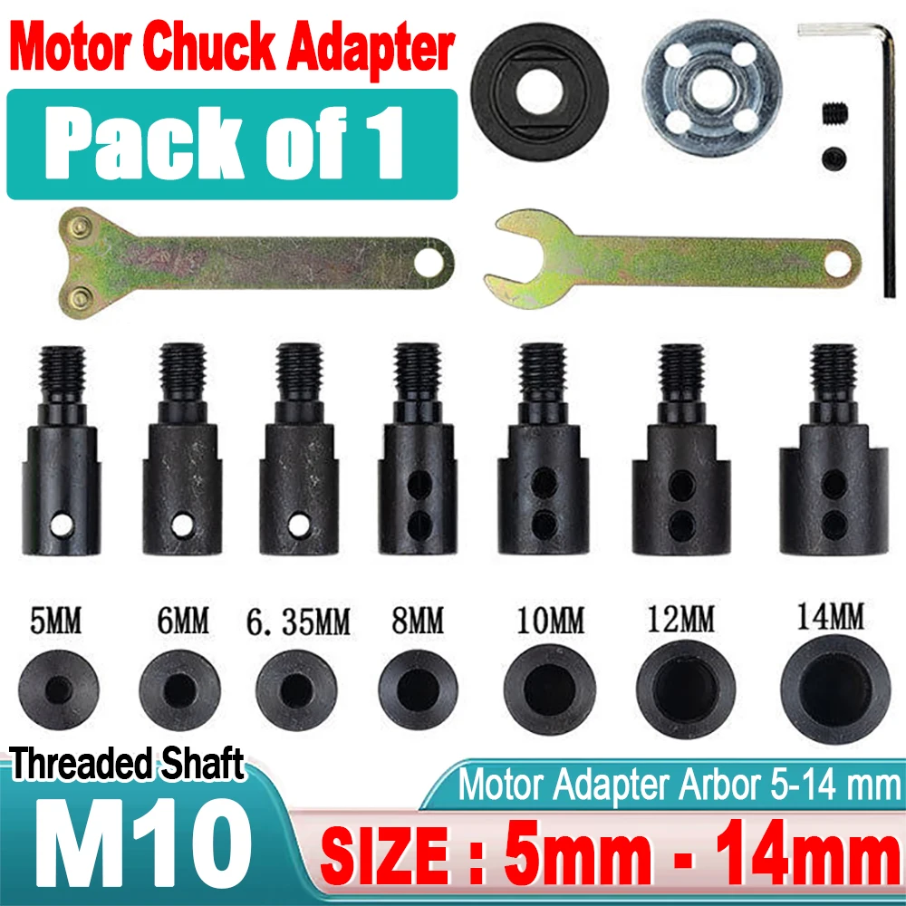 M10 5/6/8/10/12/14mm Saw Blade Adapter Grinding Polishing Motor Shaft Adapter Connecting Rod Sleeve Coupler Drill Accessories