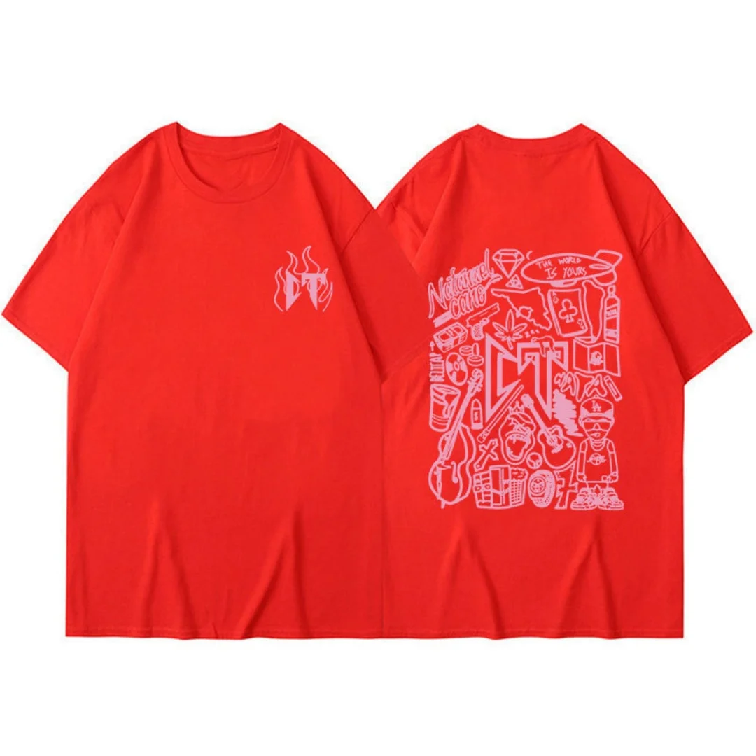 

Летняя хлопковая футболка с принтом для женщин, модная новая модная футболка, мягкая, удобная, стильная уличная одежда, свободная посадка с круглым вырезом