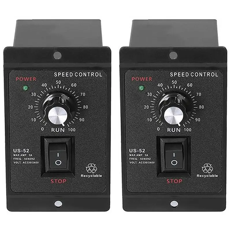 

2X 400W Motor Speed Controller AC 220V Motor Speed Regulator Controller Forward And Backward Motor Governor Controller