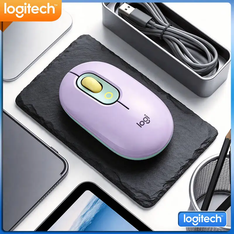 

Беспроводная мышь Logitech M350 POP, 77 г, легкая, с функцией автоматического перехода в режим сна, энергосбережение, бесшумная работа для длительной работы удаленно