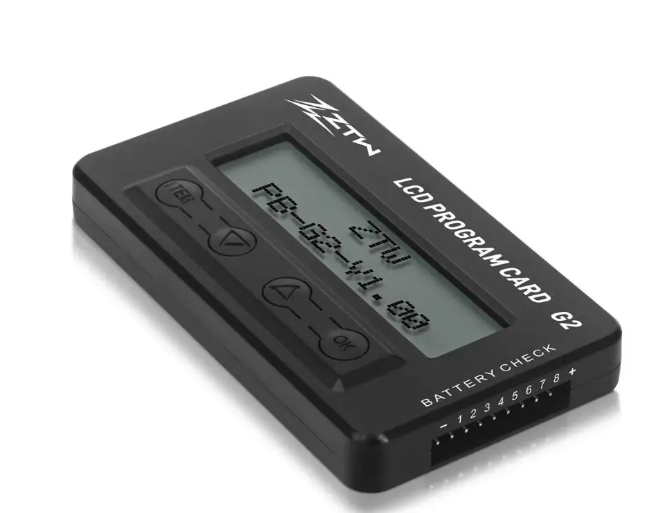 ZTW G2 Series ESC Multifunction LCD Program Box Programming Card compatible with Beatles Mantis /Slim G2 Series 32-bit ESCs