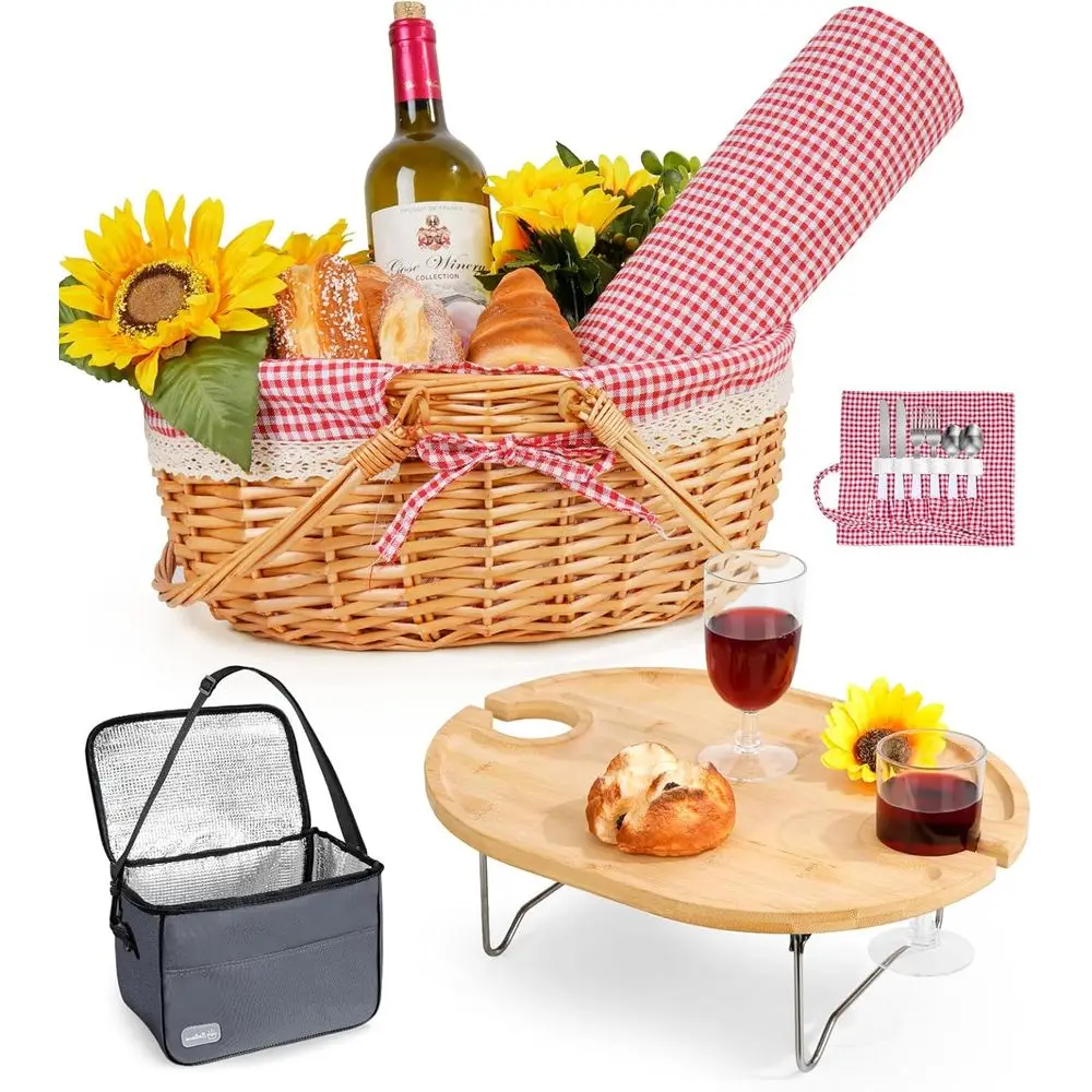 

Складной изолированный набор для пикника с столом и пледом для активного отдыха на природе и пляжа