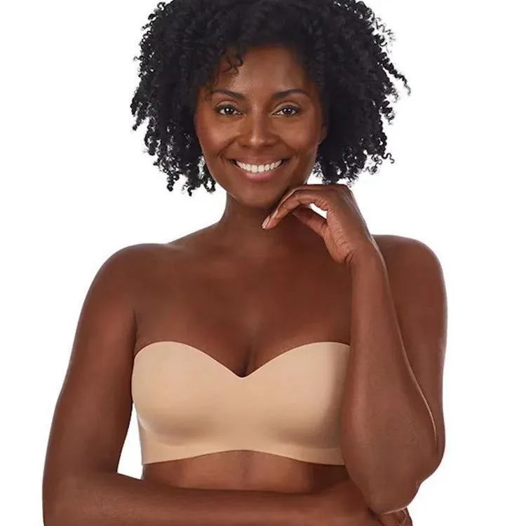 2026 Invisible shoulder straps half cup seamless sexy gathering bra one piece invisible wedding dress off-the-shoulder bra women
