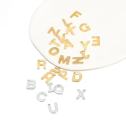 100Pcs/lot Stainless Steel Random A-Z 26 Alphabet Letter Charms Pendants Bulk for DIY Bracelets Necklace Jewelry Making Supplies