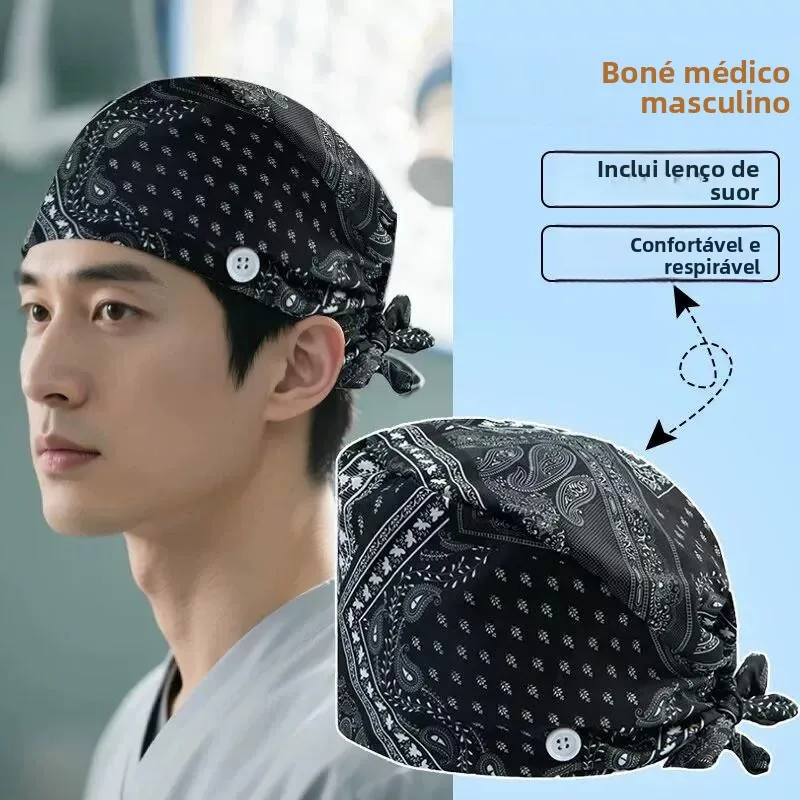 医療用サージカルハット-ウエストナットフラワー-病院-歯科医-看護師-仕事用-家庭用-夏用-薄型-男女兼用-使い捨て保護キャップ