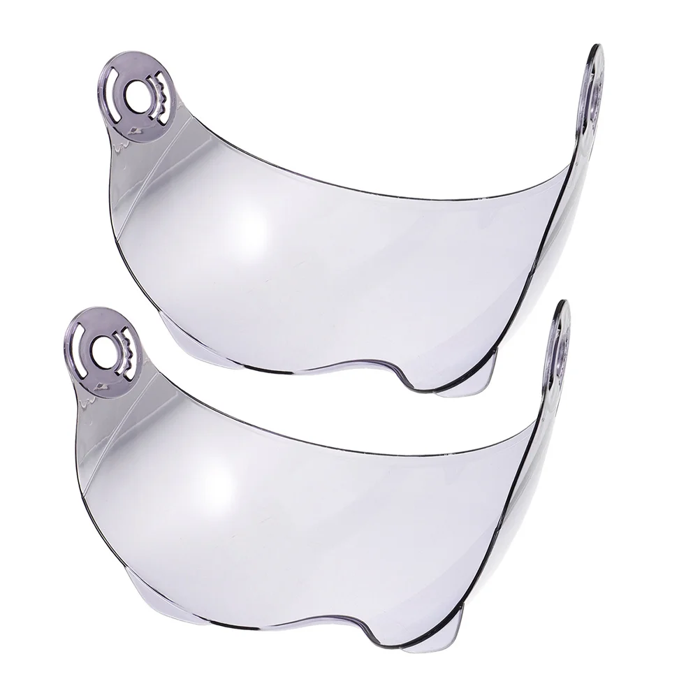 

2Pcs Universal Visor Replacement Clear Plastic Uv Protection Wind Shield for Motorcycle Half Face Lens Wind Blocker Lens