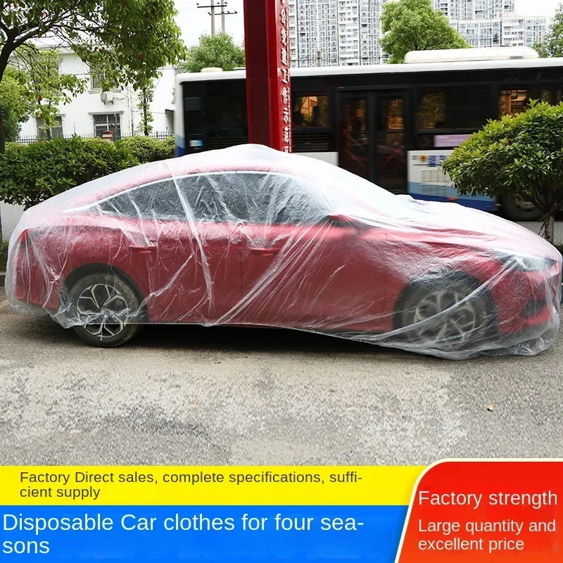Hersteller direkt Auto Einweg Auto Mantel transparent Auto Mantel Kunststoff Pe Film Auto Mantel Auto Staubs chutz