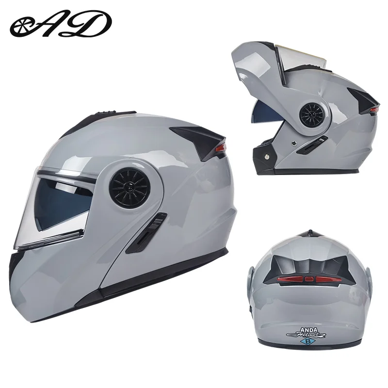 Hot Selling Item Unisex Double Lens ABS Motorcycle Helmets AD Motorcycle Motorbike Helmets Head Guard Motorcycle Accessories