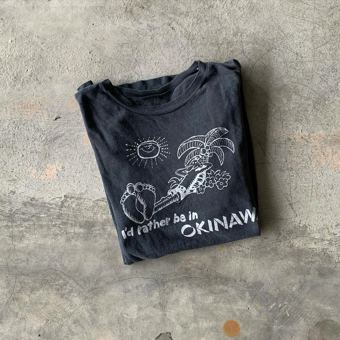 Deep Grey Men's Vintage T-Shirt Short Sleeve Summer Vacation Style Print Loose Shoulder Fit Cotton Skin-friendly Breathable