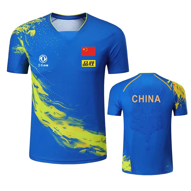 China Dragon Table Tennis Printed T-Shirt For Men Women Clothing Fashion Badminton Sports T-shirt Ping Pong Jersey Fitness Shirt