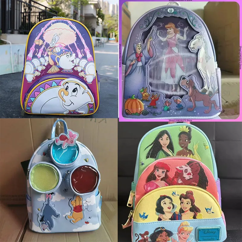 2026 New Spot Disney Loungefly Cinderella Mini Backpack Cute Children'S Backpack Outdoor Leisure Backpack Girl Gift