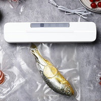 Digital Display Vacuum Food Sealer Packaging Machine, 220V, Automatic, Commercial, Household, Kitchen, Sealer with 10Pcs Bags